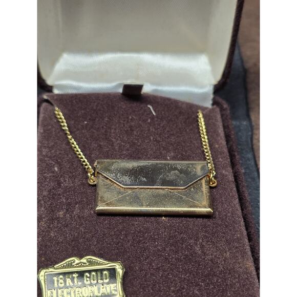 Vintage Love Letter Necklace 18k Gold Electroplate - Picture 4 of 5